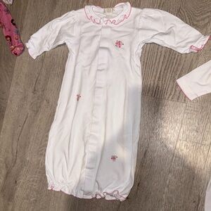 Kissy Kissy White and Pink Kids Pajama Nightgown